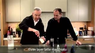 aerolatte  milk frother makes three layer caffè latte macchiato [upl. by Ainel]