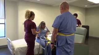 Physical Therapy Transfer Training  How To Transfer From Wheelchair To Bed [upl. by Tunk]