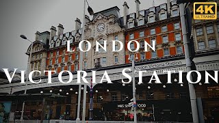 London Victoria Station Walk Through England 4K [upl. by Ralaigh]