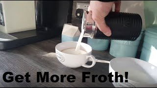 How to Get More Froth from Your Nespresso Coffee Aeroccino  Nespresso tips and help [upl. by Deming501]