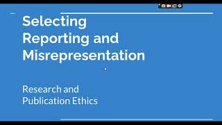 Selective Reporting and Misrepresentation of data Research and Publication ethics Phd coursework [upl. by Dunston]