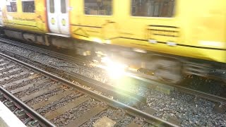 Merseyrail 507 009 making arcs at Birkdale station [upl. by Imeon843]