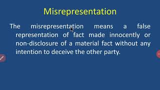 Misrepresentation [upl. by Gies]