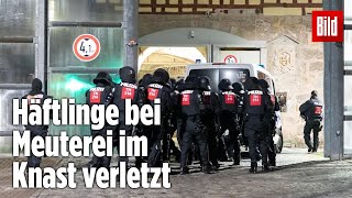 Gefängnismeuterei Polizei stürmt Knast in Thüringen  JVA Untermaßfeld [upl. by Laicram]